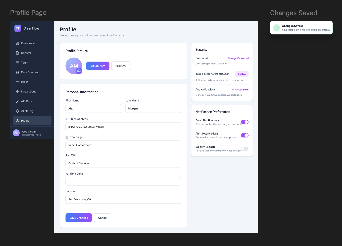 Edit profile