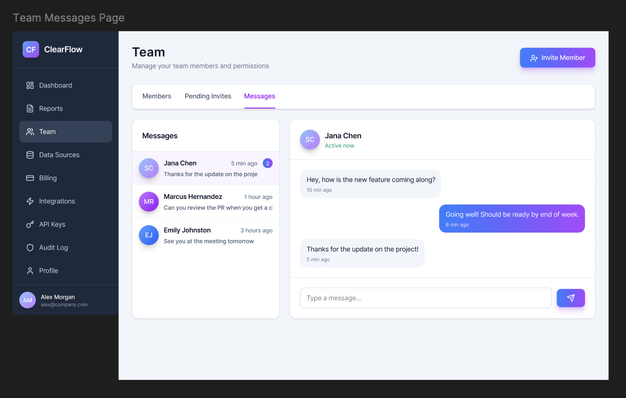Team messages
